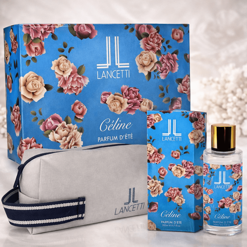 LANCETTI CÉLINE COFANETTO - Parfum d’Été Orientale 200ml + Pochette - Liquidò