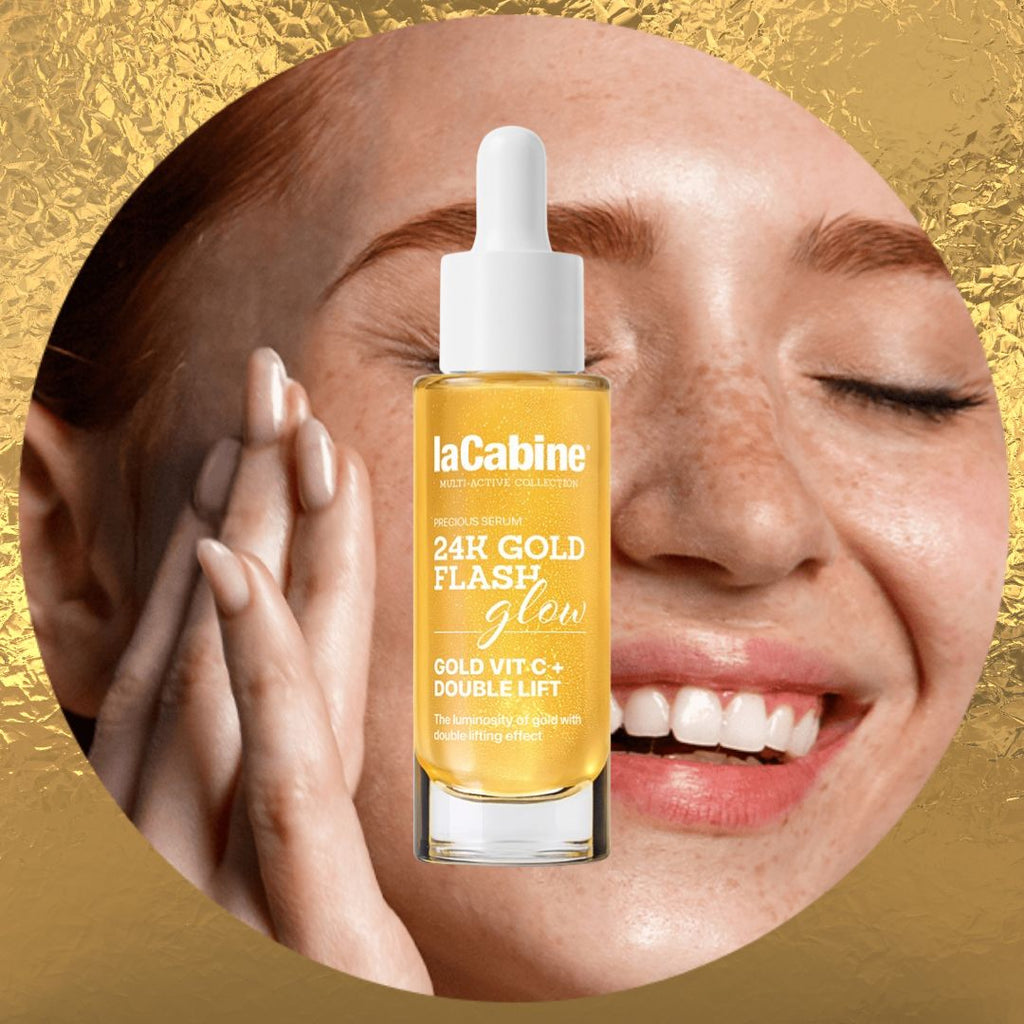 LACABINE SIERO VISO ORO 24K FLASH GLOW - Super Illuminante effetto Doppio Lifting