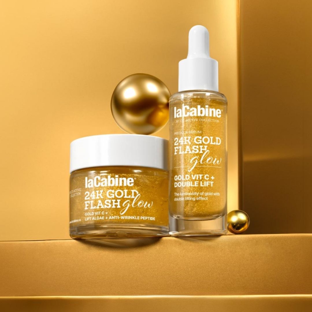 LACABINE SIERO VISO ORO 24K FLASH GLOW - Super Illuminante effetto Doppio Lifting