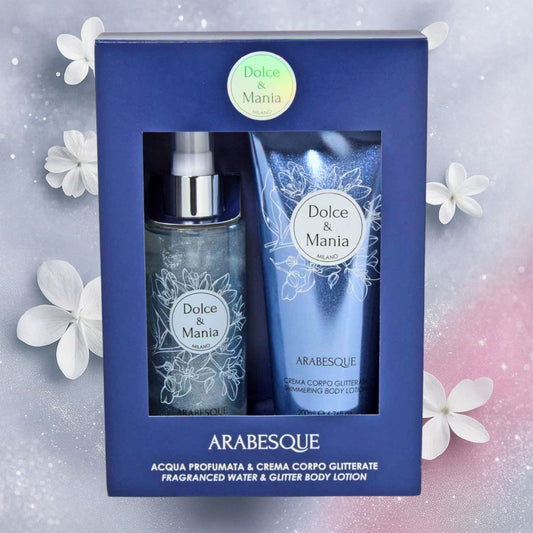 DOLCE & MANIA ARABESQUE Cofanetto – Acqua Profumata 200ml + Crema Corpo Glitter 200ml