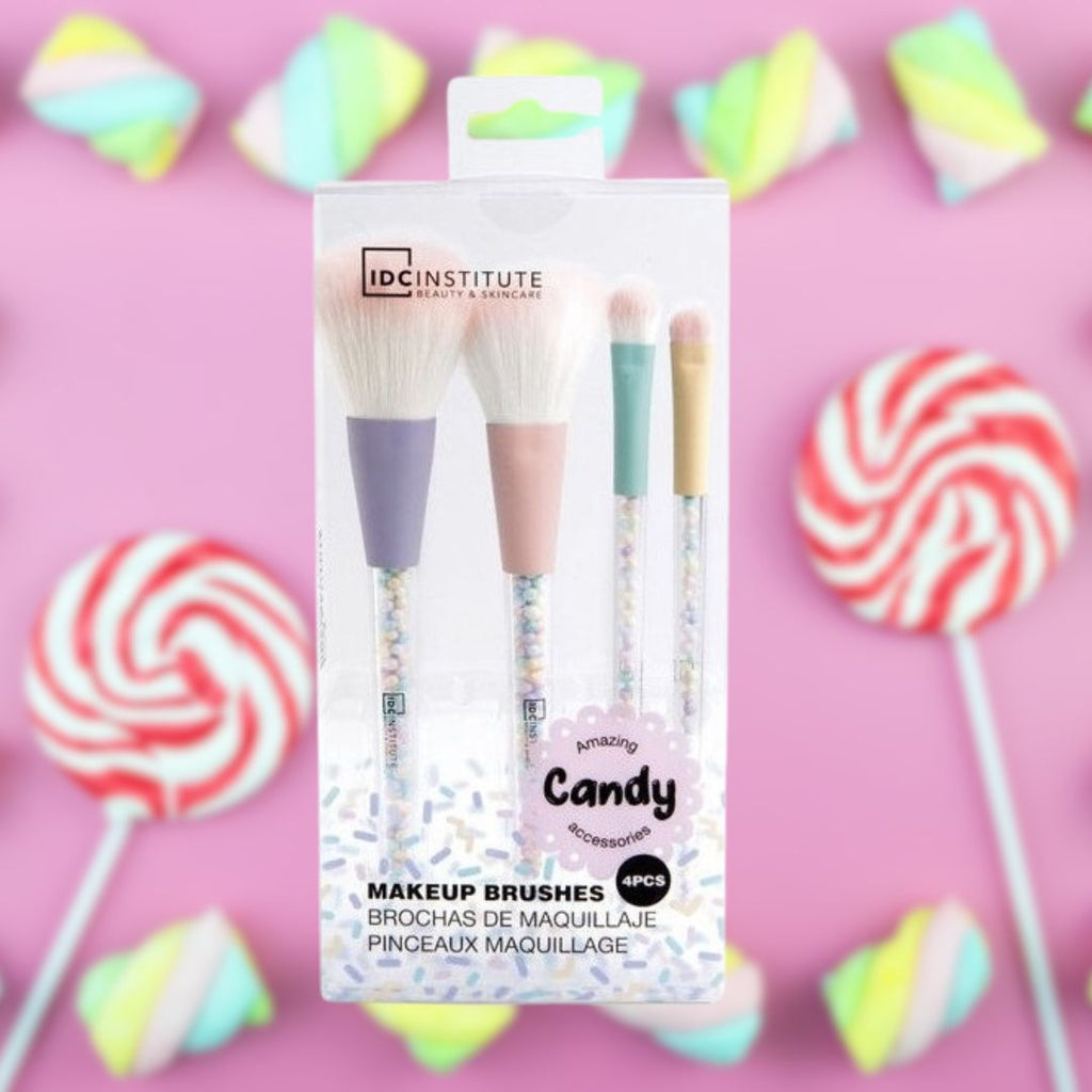 Set di pennelli per il trucco Candy - da 4 pezzi