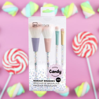 Set di pennelli per il trucco Candy - da 4 pezzi