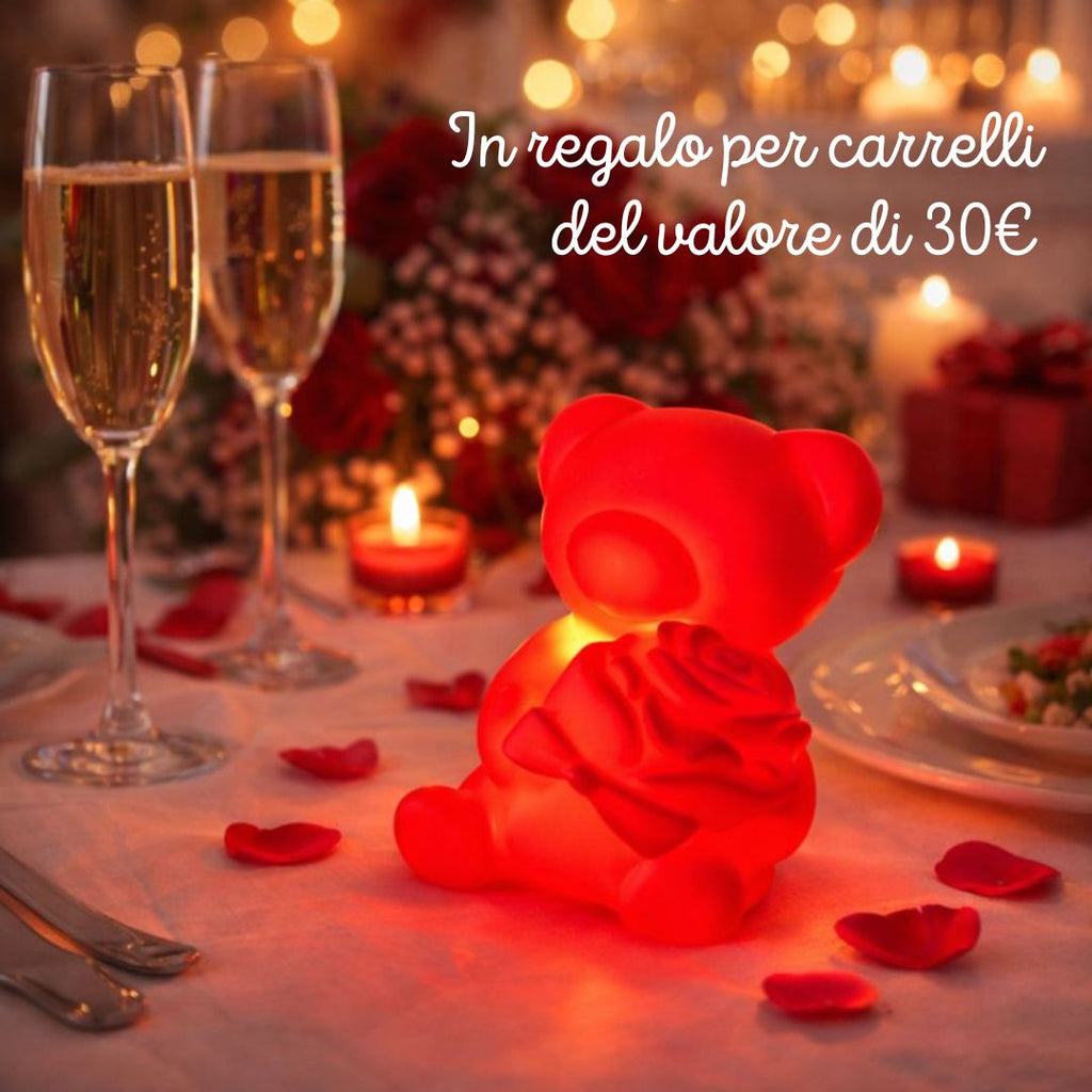 ORSETTO DELL'AMORE LUMINOSO - Luce Decorativa San Valentino h6cm