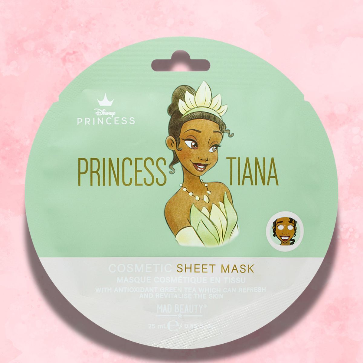 MAD BEAUTY | DISNEY PRINCESS TIANA - Maschera Viso al Tè Verde 25 ml