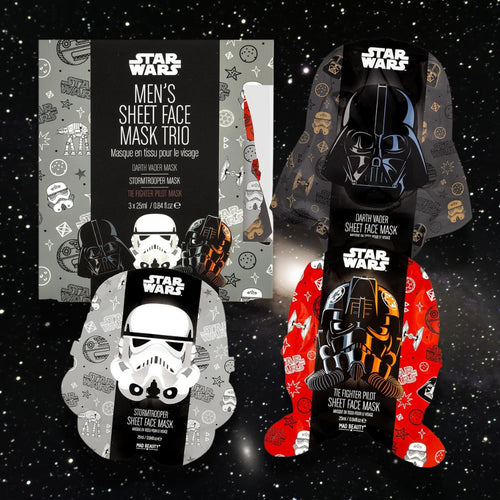 MAD BEAUTY | STAR WARS MEN'S SHEET FACE MASK TRIO - Set 3 Maschere Viso X 25ml - Liquidò