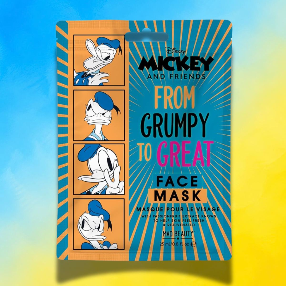 MAD BEAUTY | DISNEY MICKEY AND FRIENDS DONALD DUCK - Maschera Viso al Frutto della Passione 25 ml