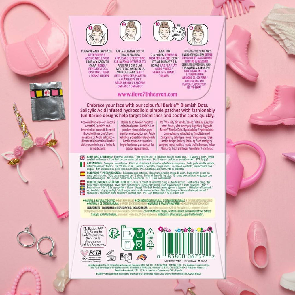 Barbie - 24 PATCH Anti-Imperfezione Idrocolloidali | Trattamento brufoli e impurità