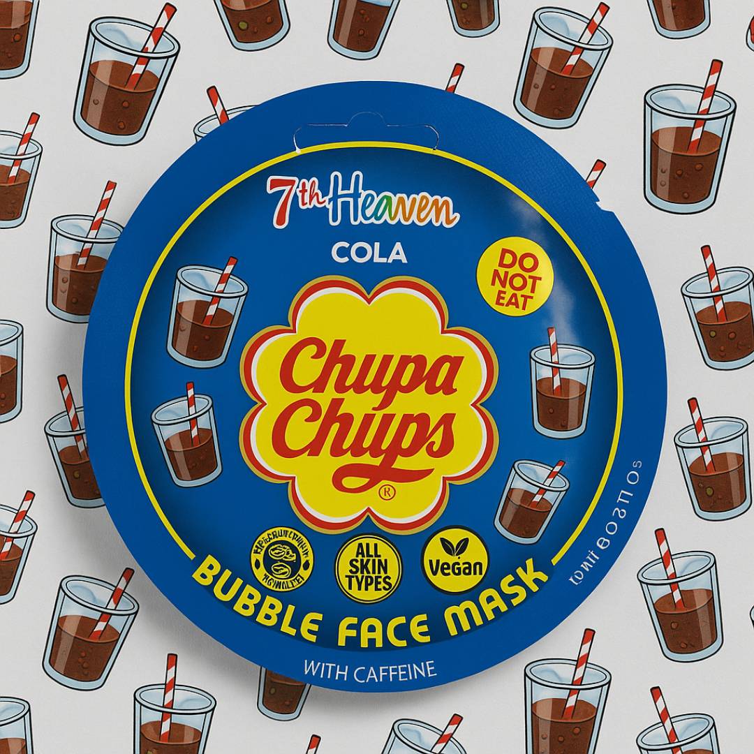 CHUPA CHUPS COLA | Maschera Viso Effervescente con Caffeina – Energizzante & Purificante