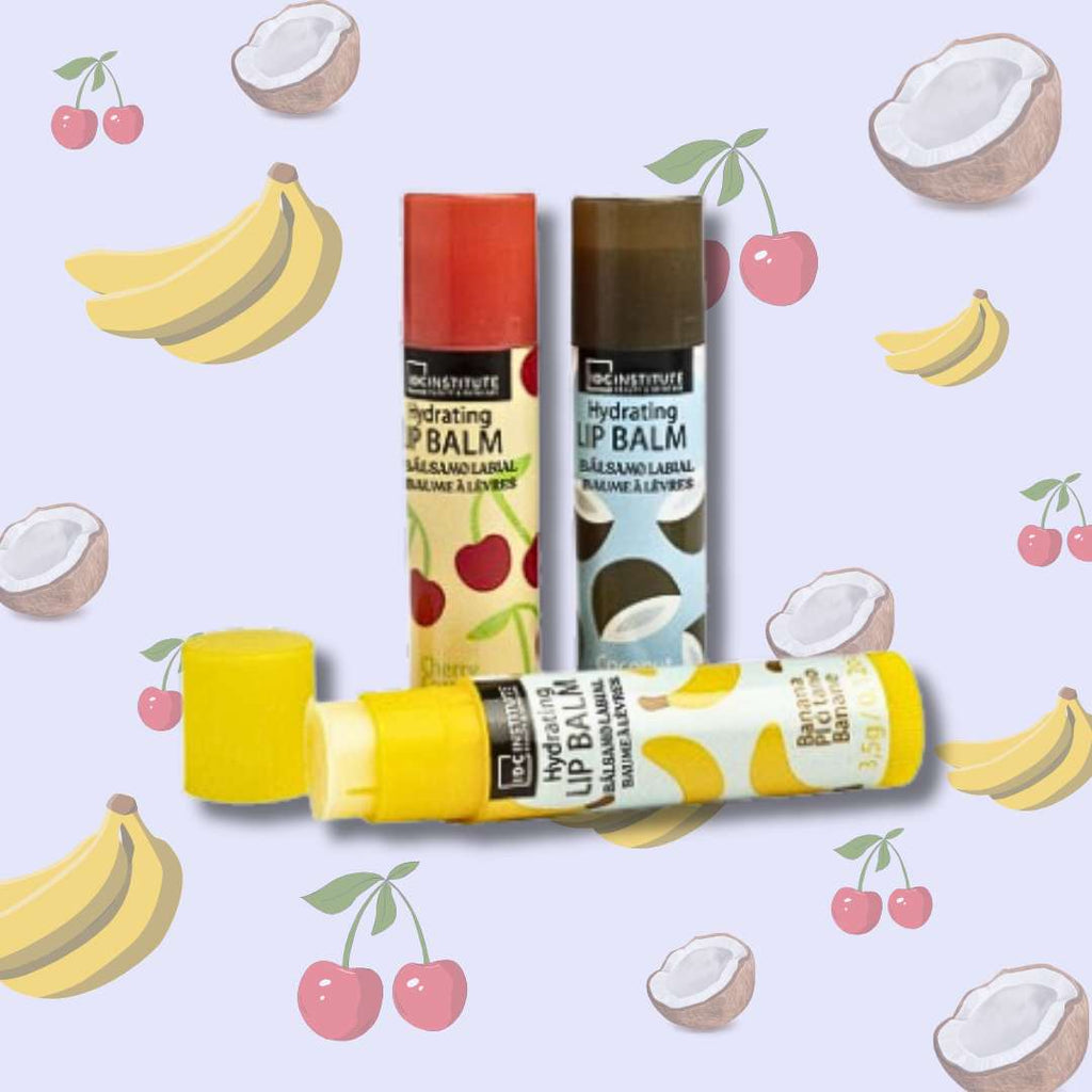SKIN FOOD LIP BALM TRIO  - Set di Balsami Labbra Stick Idratanti Cocco, Banana e Ciliegia