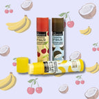 SKIN FOOD LIP BALM TRIO  - Set di Balsami Labbra Stick Idratanti Cocco, Banana e Ciliegia