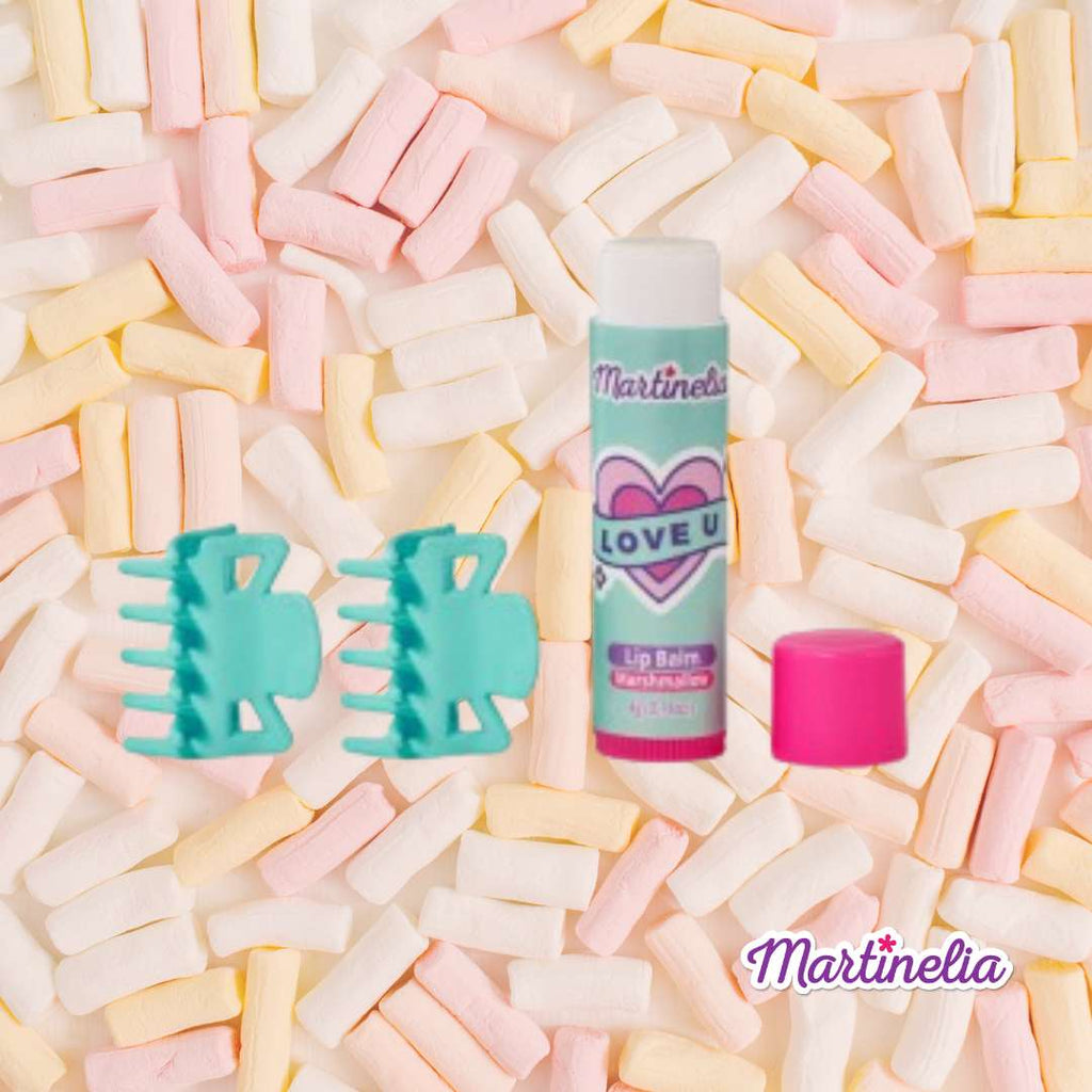 CRUSH KIT - Balsamo labbra Marshmallow + 2 Clip per capelli