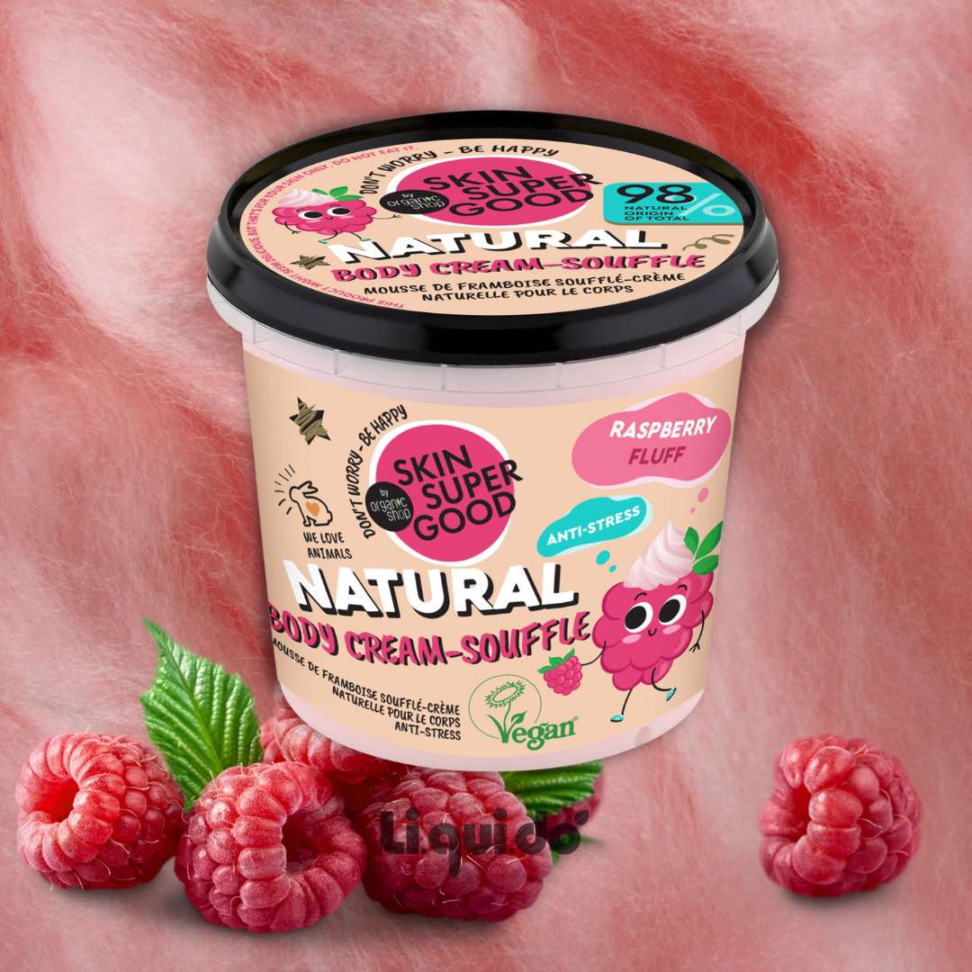 SKIN SUPER GOOD | CREMA-SOUFFLE NATURALE PER IL CORPO - Fluff al lampone