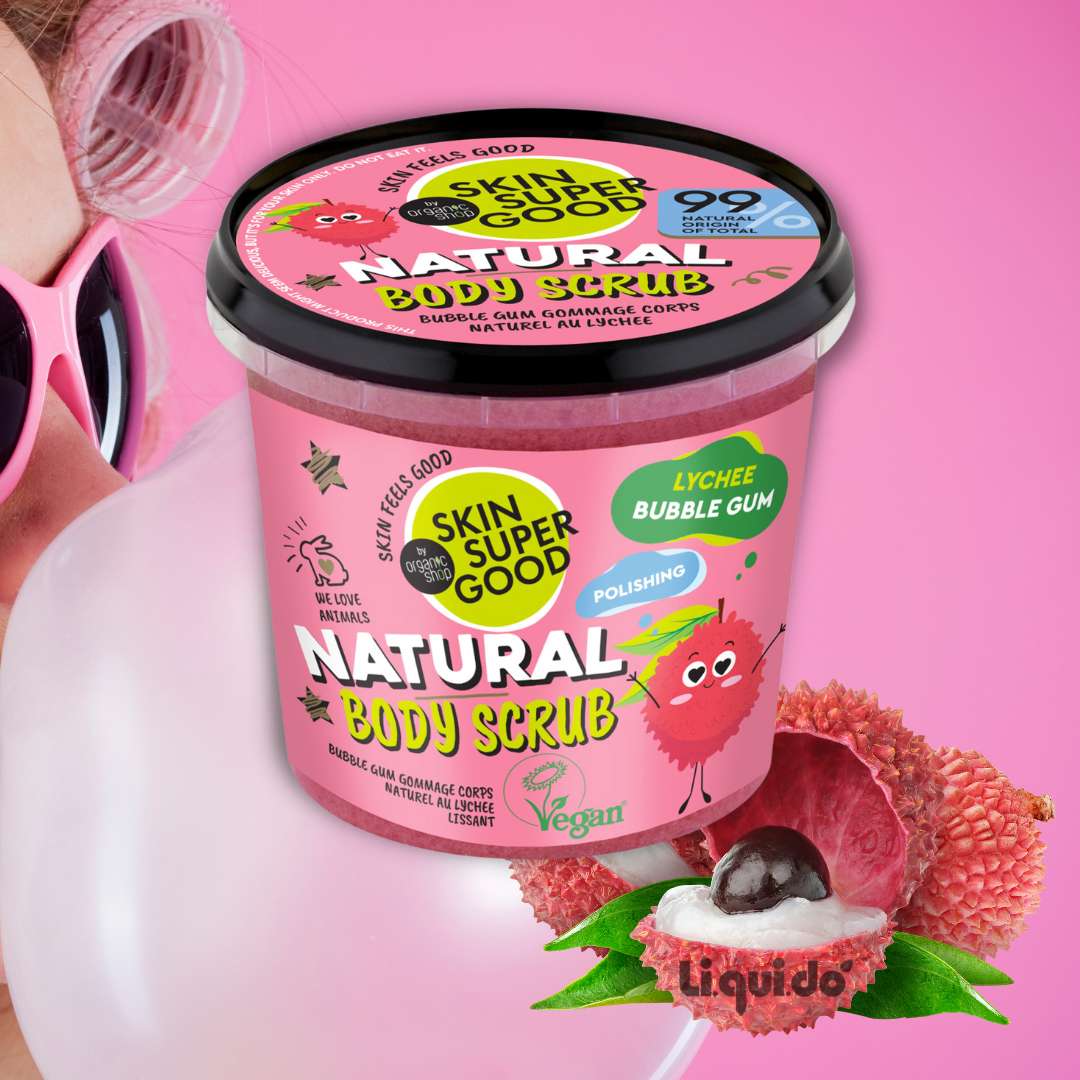 SKIN SUPER GOOD | SCRUB NATURALE CORPO LUCIDANTE - Lychee Bubble Gum