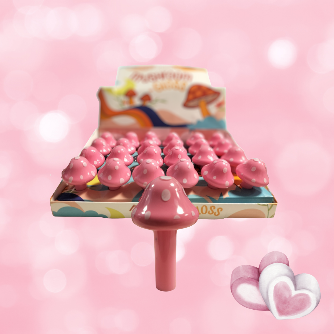 FUNGHETTO ROSA LIP GLOSS AL PROFUMO DI MARSHMALLOW