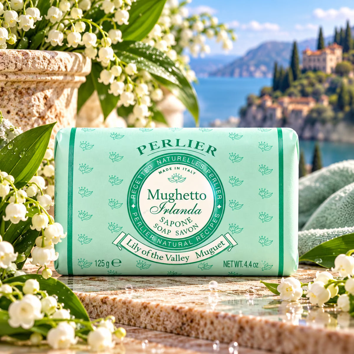 PERLIER MUGHETTO D'IRLANDA SAPONE SOLIDO 125g