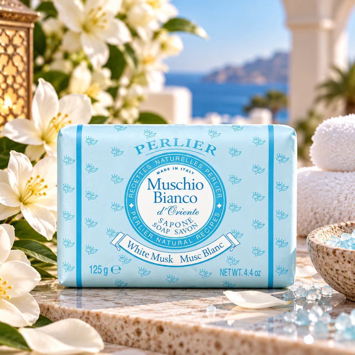 PERLIER MUSCHIO BIANCO D'ORIENTE SAPONE SOLIDO 125g