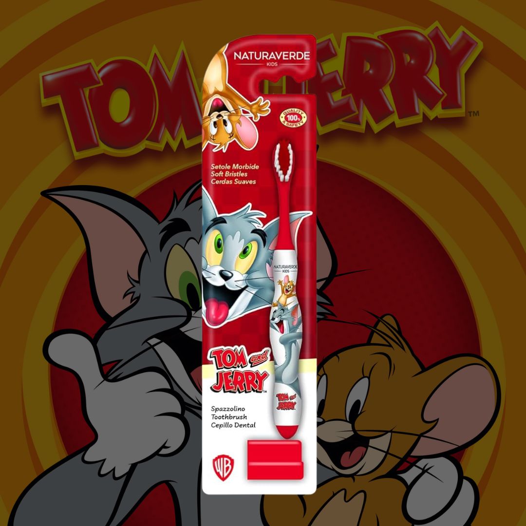 TOM & JERRY 3+ | Spazzolino Kids con Setole Morbide