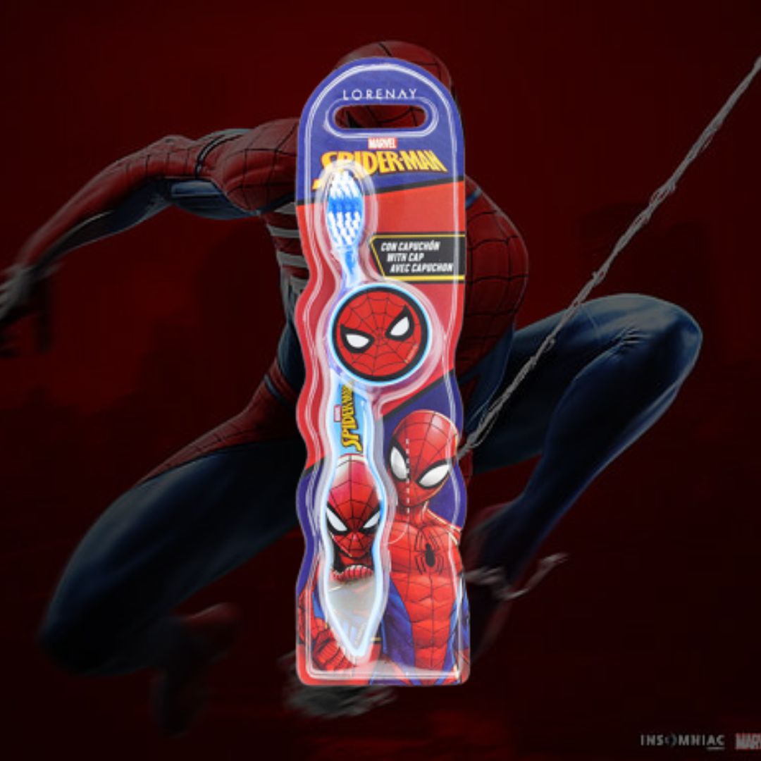SPIDER MAN | Spazzolino Kids con Cappuccio Protettivo
