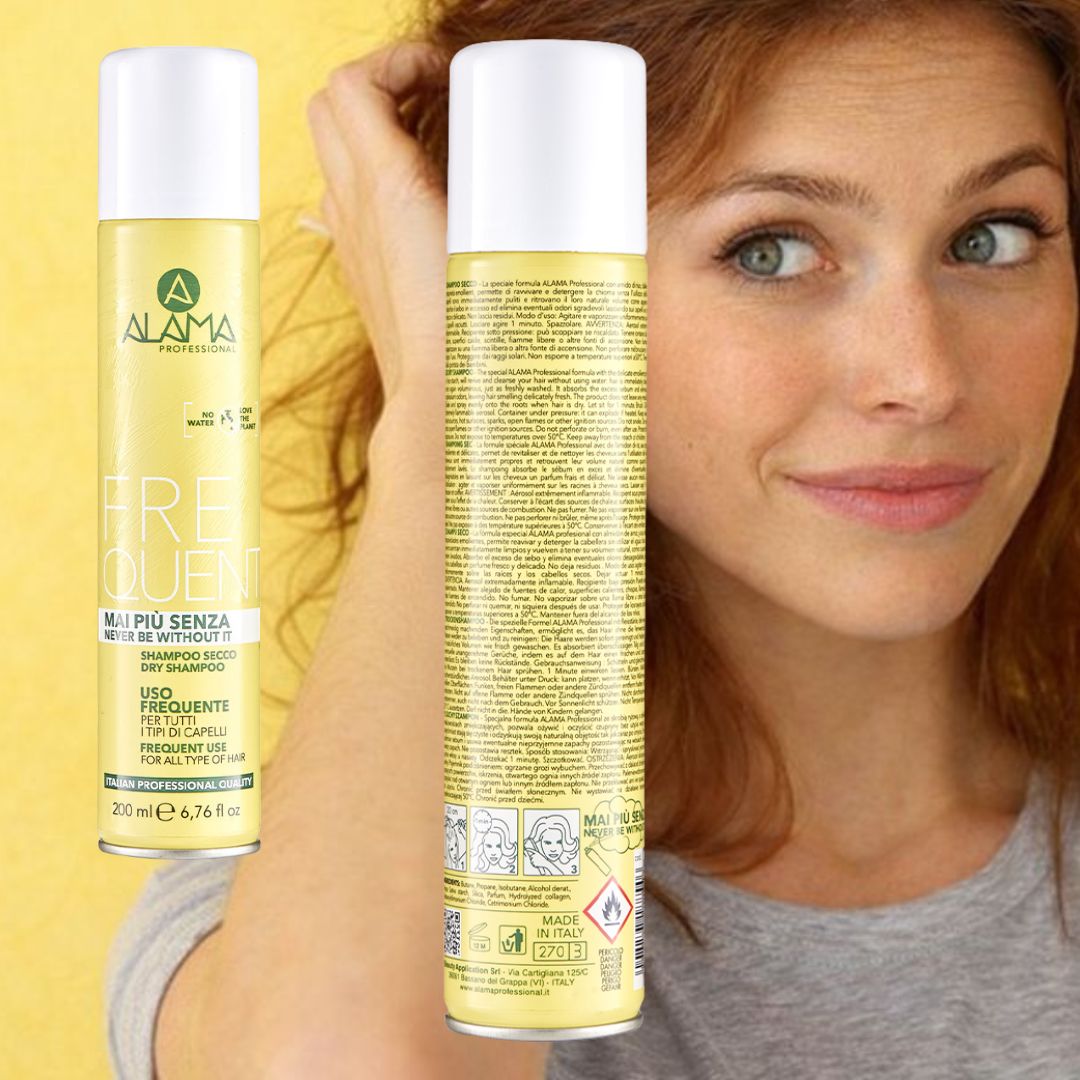 ALAMA PROFESSIONAL FREQUENT - Kit Uso Frequente Tutti i Tipi di Capelli | Shampoo 500ml + Balsamo 300ml + Shampoo Secco 200ml + Spray Scioglinodi 250ml + Omaggio