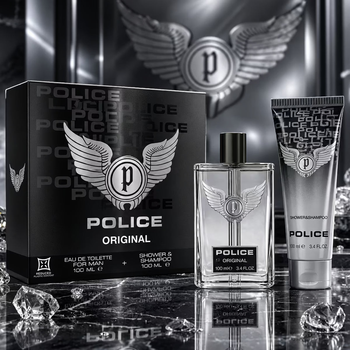 POLICE ORIGINAL COFANETTO - Eau de Toilette 100 ml + Shower & Shampoo 100 ml