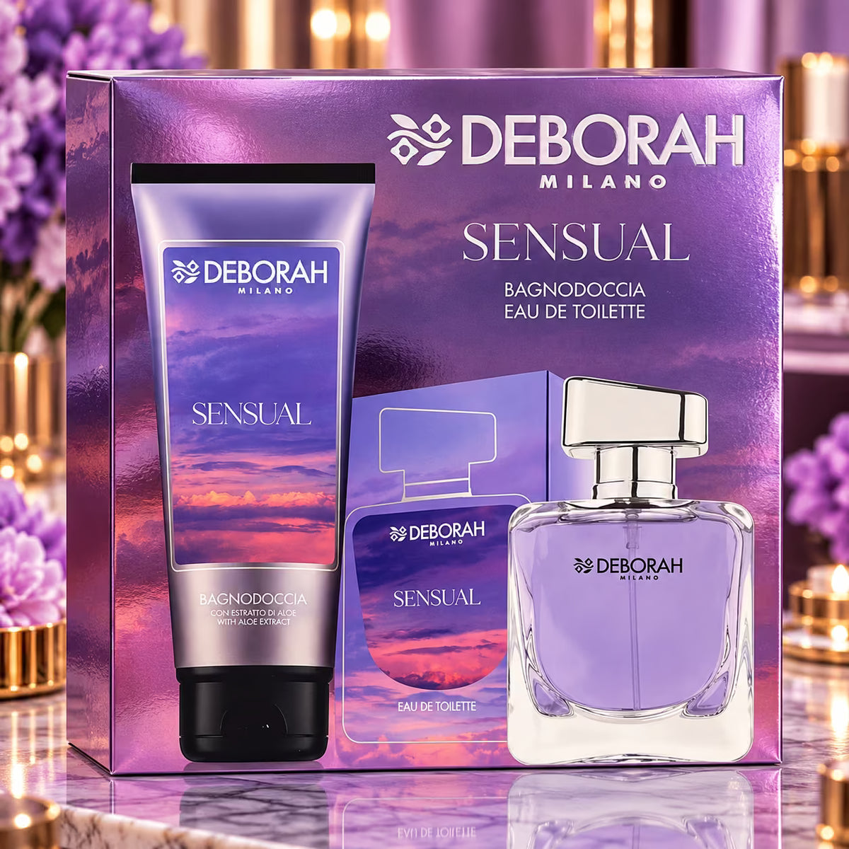 DEBORAH MILANO SENSUAL GIFT SET DONNA - Eau de Toilette 100 ml + Bagnodoccia 250 ml