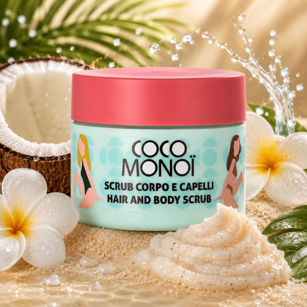 COCO MONOÏ 2in1 Scrub Corpo & Capelli - Esfoliante, Volumizzante & Illuminante 250ml - Liquidò