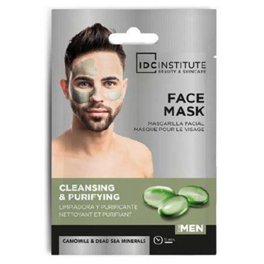 IDC - DEAD SEA MINERALES UOMO - Maschera viso seboregolatrice in argilla con i minerali del Mar Morto | Idratante e Ringiovanente