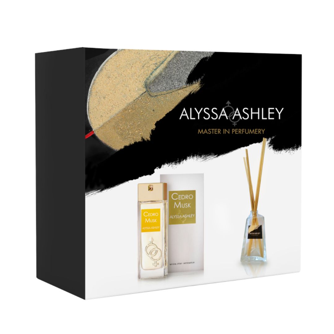 ALYSSA ASHLEY - Cedro Musk | Set EDP 50ml +  Profumatore Ambiente 50ml