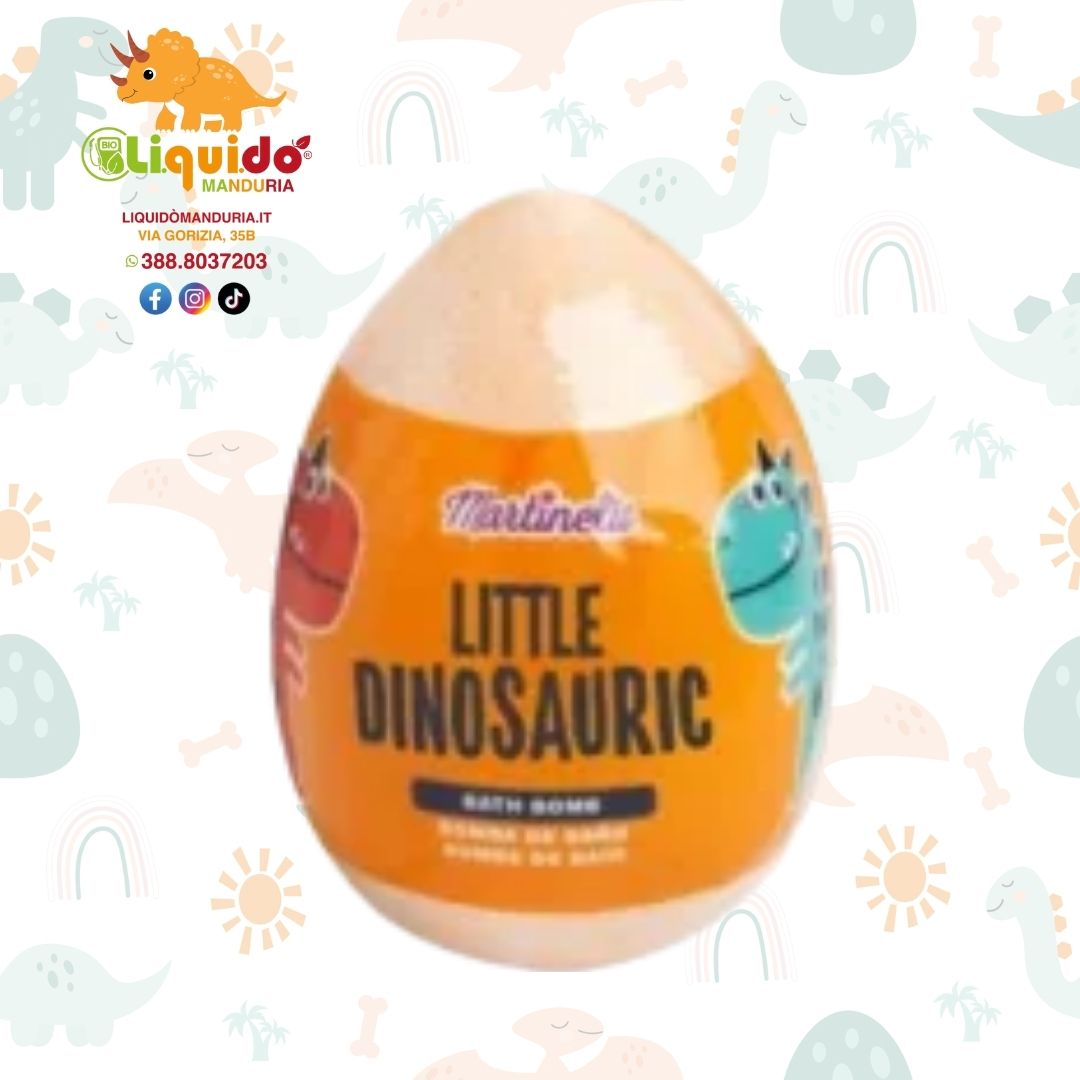 MARTINELIA - Bomba da bagno a forma di uovo con DINOSAURO a sorpresa all'interno 100GR (Copia)