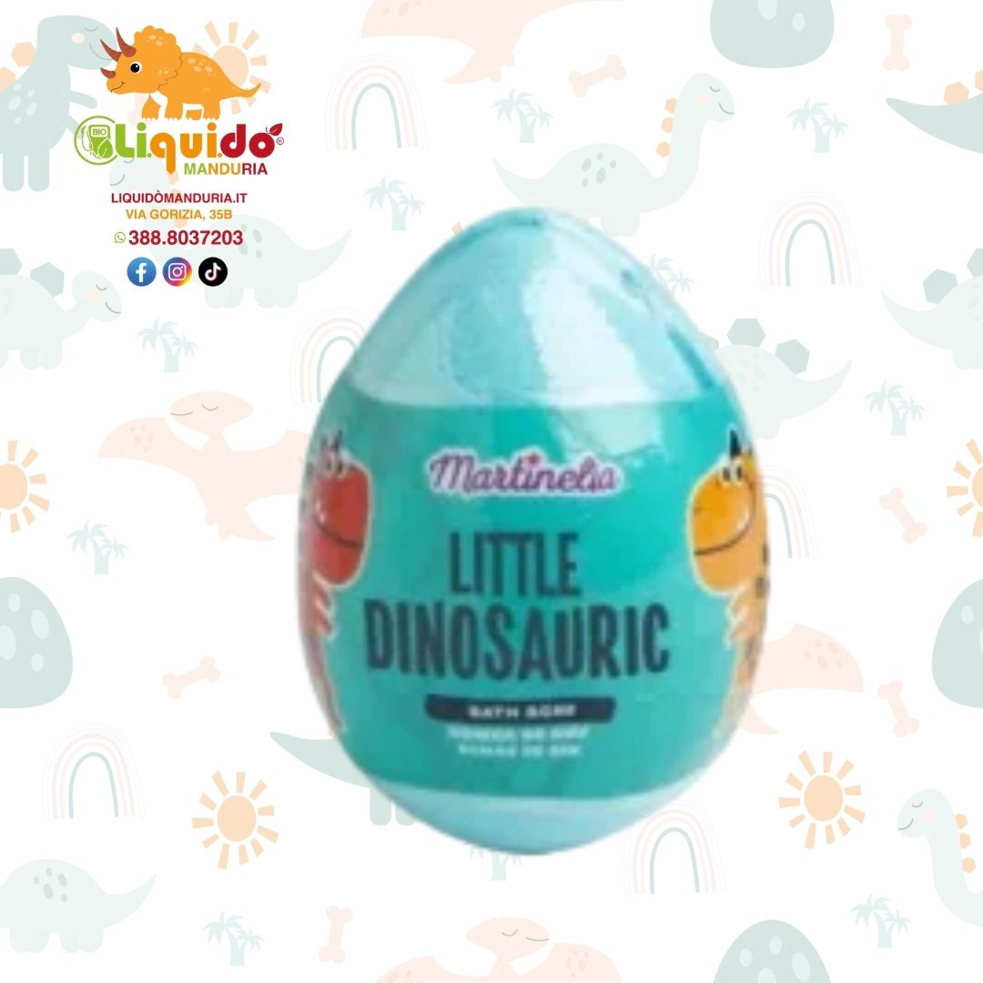 MARTINELIA - Bomba da bagno a forma di uovo con DINOSAURO a sorpresa all'interno 100GR (Copia)