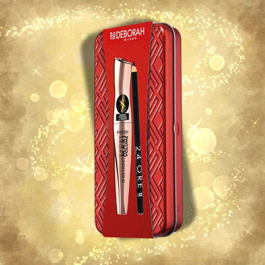 DEBORAH MILANO KIT LATTA 01 | Mascara 24H Instant MaxiVolume + Matita Occhi 24H Nera