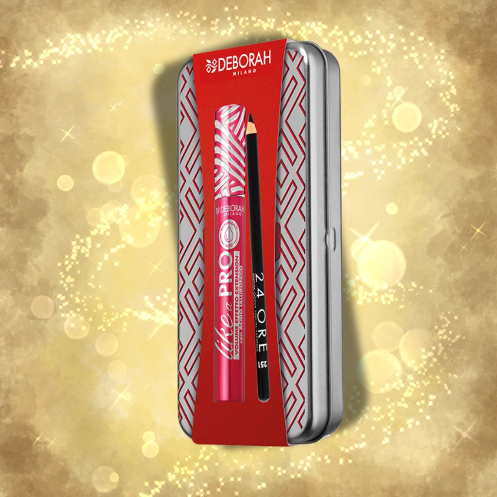 DEBORAH MILANO KIT LATTA 05 | Mascara Like a Pro Acido Ialuronico + Matita Occhi 24H Nera
