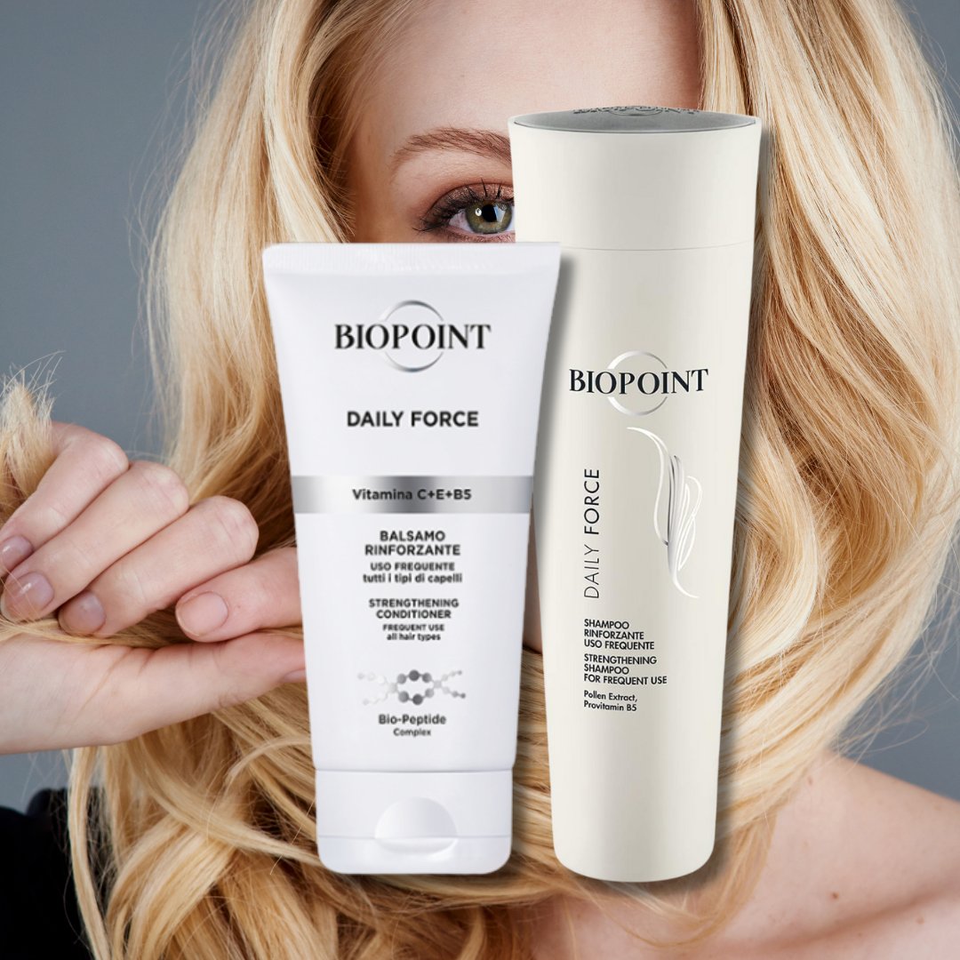 BIPOINT DAILY FORCE – Shampoo Rinforzante Uso Frequente| Capelli Forti, Luminosi e Setosi 200ml