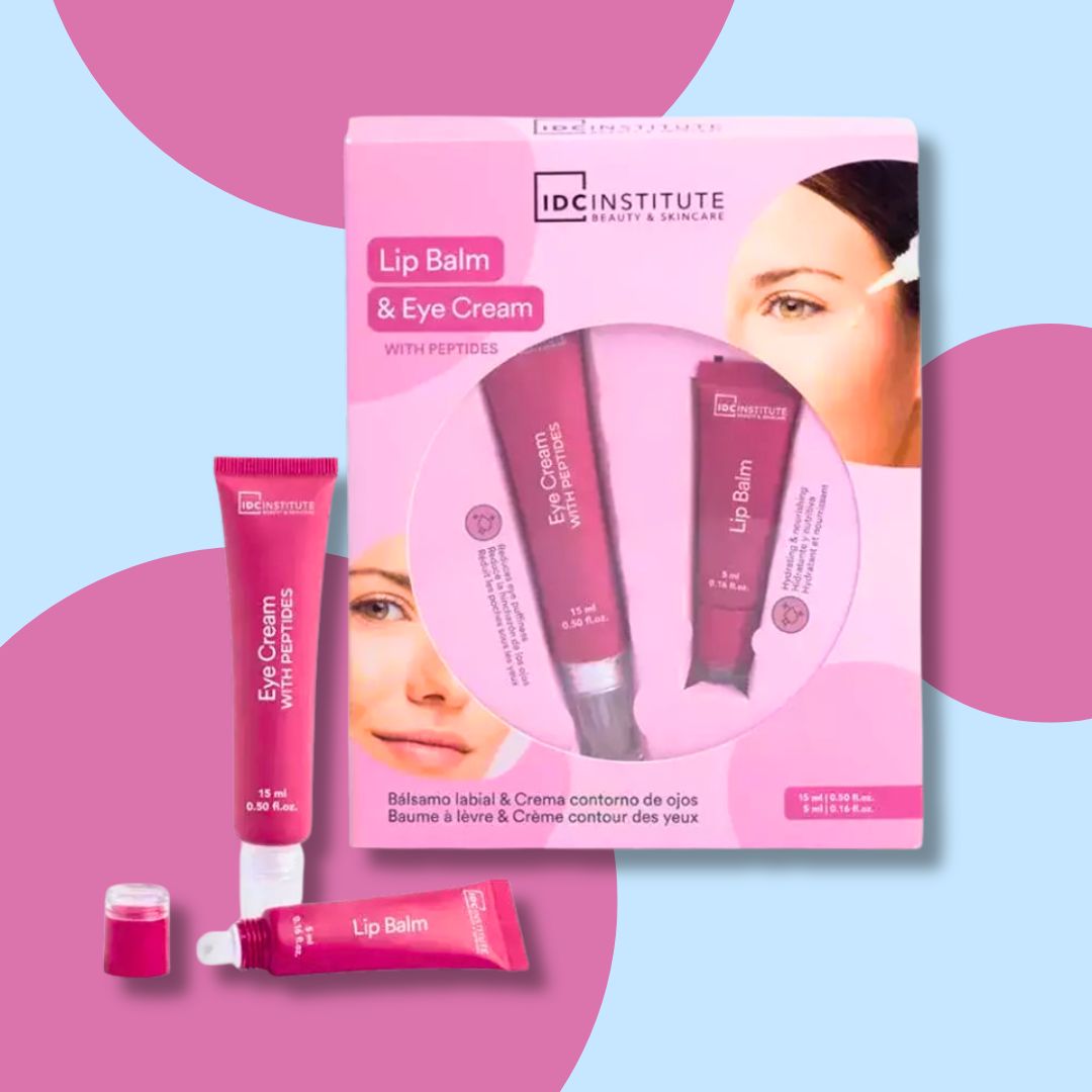 IDC INSTITUTE - Crema Contorno Occhi con peptidi + Balsamo Labbra idratante e protettivo