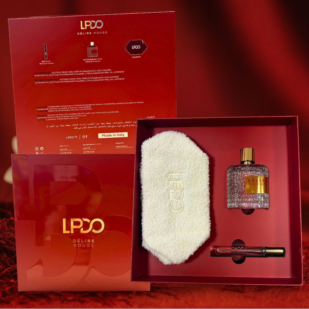 LPDO COFANETTO DELIRE ROUGE - Eau de Parfum Intense 100ML + 10ML + Pochette