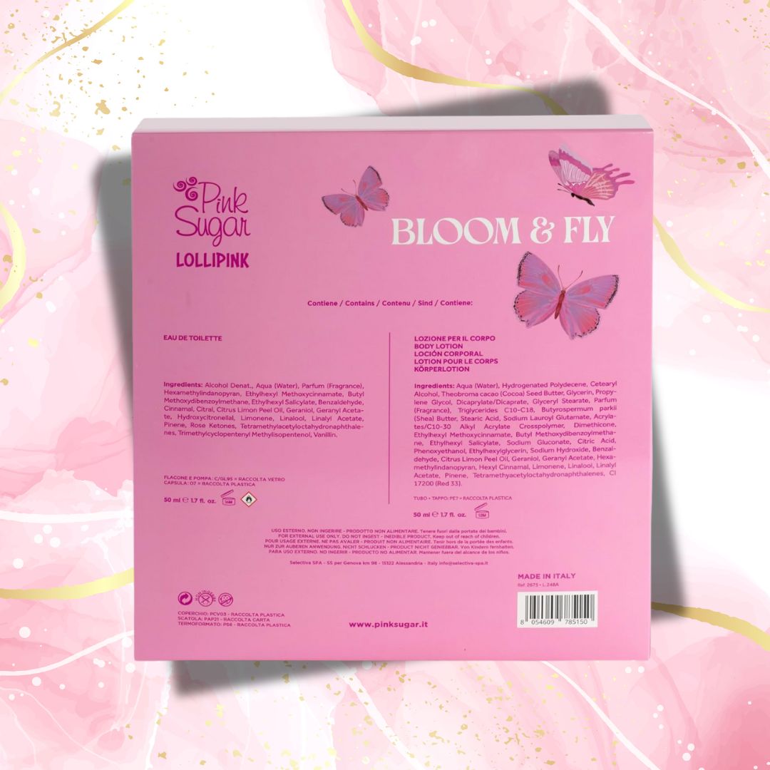 AQUOLINA PINK SUGAR LOLLIPINK - Cofanetto Bloom & Fly | EDT 50ml + Crema Corpo 50ml