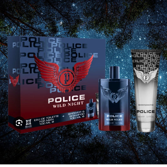POLICE COFANETTO WILD NIGHT for man - Eau de Toilette 100ml + Shower&Shampoo 100ml