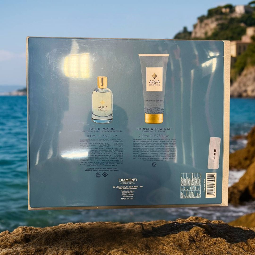 AQUA DI SORRENTO POSILLIPO COFANETTO - Eau de Parfum 100 ml + Shampoo & Shower Gel 200ml