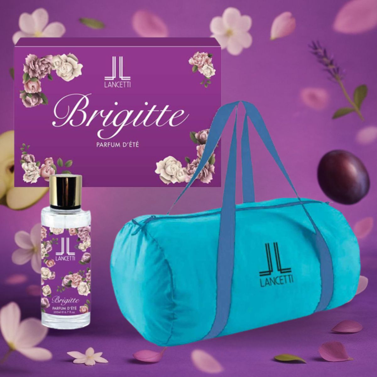 LANCETTI BRIGITTE COFANETTO - Parfum d’Été Floreale/Fruttato 200ml + Borsone Travel