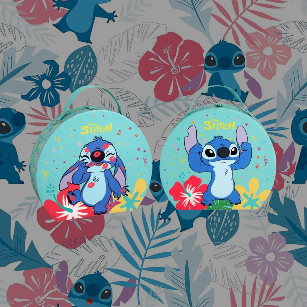 DISNEY STITCH ROUND BEAUTY CASE MAKE-UP BAMBINA - Beauty Case Rotondo Disney Lilo & Stitch - Liquidò