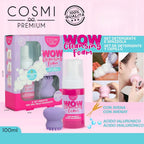 WOW CLEANSING FOAM - Set Detergente Viso & Spazzola Esfoliante con Avena & Acido Ialuronico