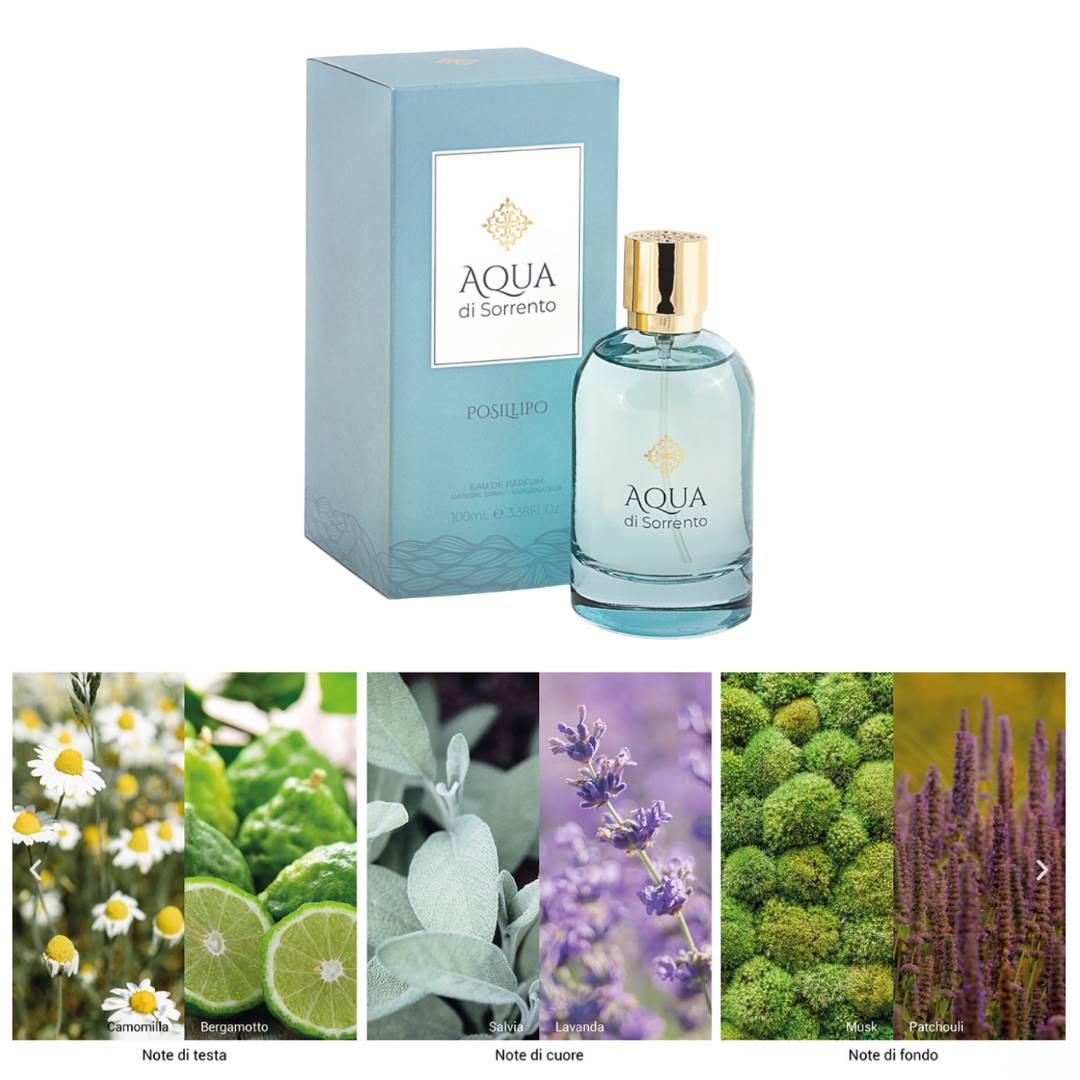 AQUA DI SORRENTO POSILLIPO COFANETTO - Eau de Parfum 100 ml + Shampoo & Shower Gel 200ml