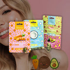 IDC GO VEGAN - 3 Maschere Viso + Rullo di Giada - Trattamento purificante, illuminante e rivitalizzante