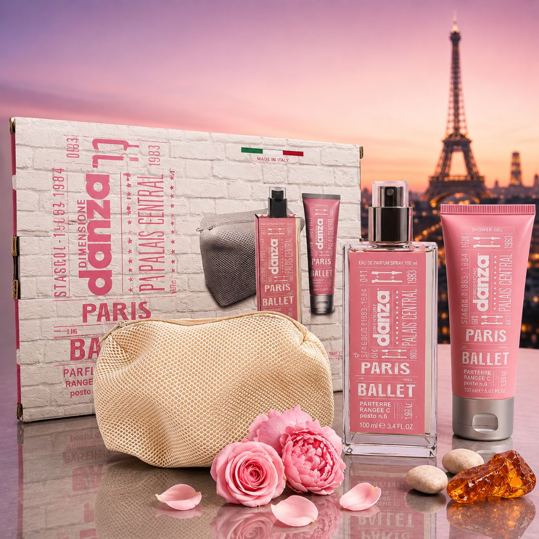 DIMENSIONE DANZA BALLET COFANETTO REGALO - Eau de Parfum 100 ml + Shower Gel 150 ml + Pochette - Liquidò