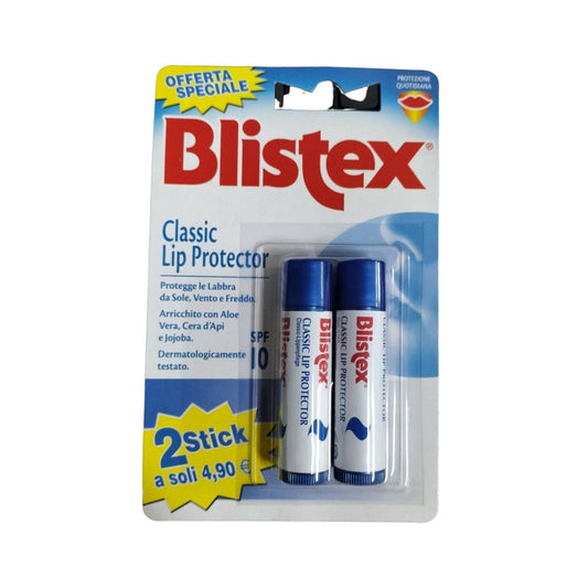 CLASSIC LIP PROTECTOR  | 2 STICK - Balsamo labbra arricchito con Aloe Vera, Cera D'Api e Jojoba