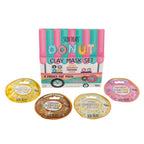 DONUT SET MASK - Maschere viso al profumo di banana , cioccolato , fragola e vaniglia