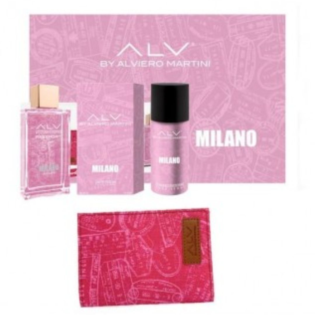 ALVIERO MARTINI MILANO POUR FEMME - Edp 100 ml+ Deo 150 ml + Porta Passaporto