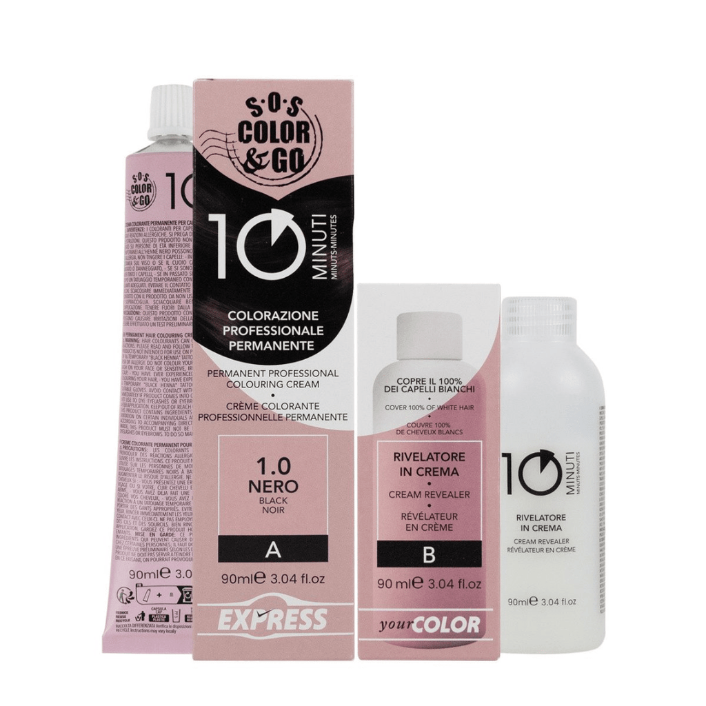 SOS COLOR & GO - Colore permanente in 10 minuti 90ml - Liquidò