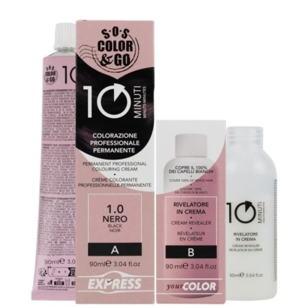 SOS COLOR & GO - Colore permanente in 10 minuti 90ml - Liquidò