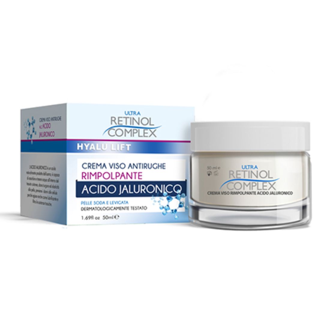 CREMA VISO ANTIRUGHE RIMPOLPANTE  - Con acido ialuronico